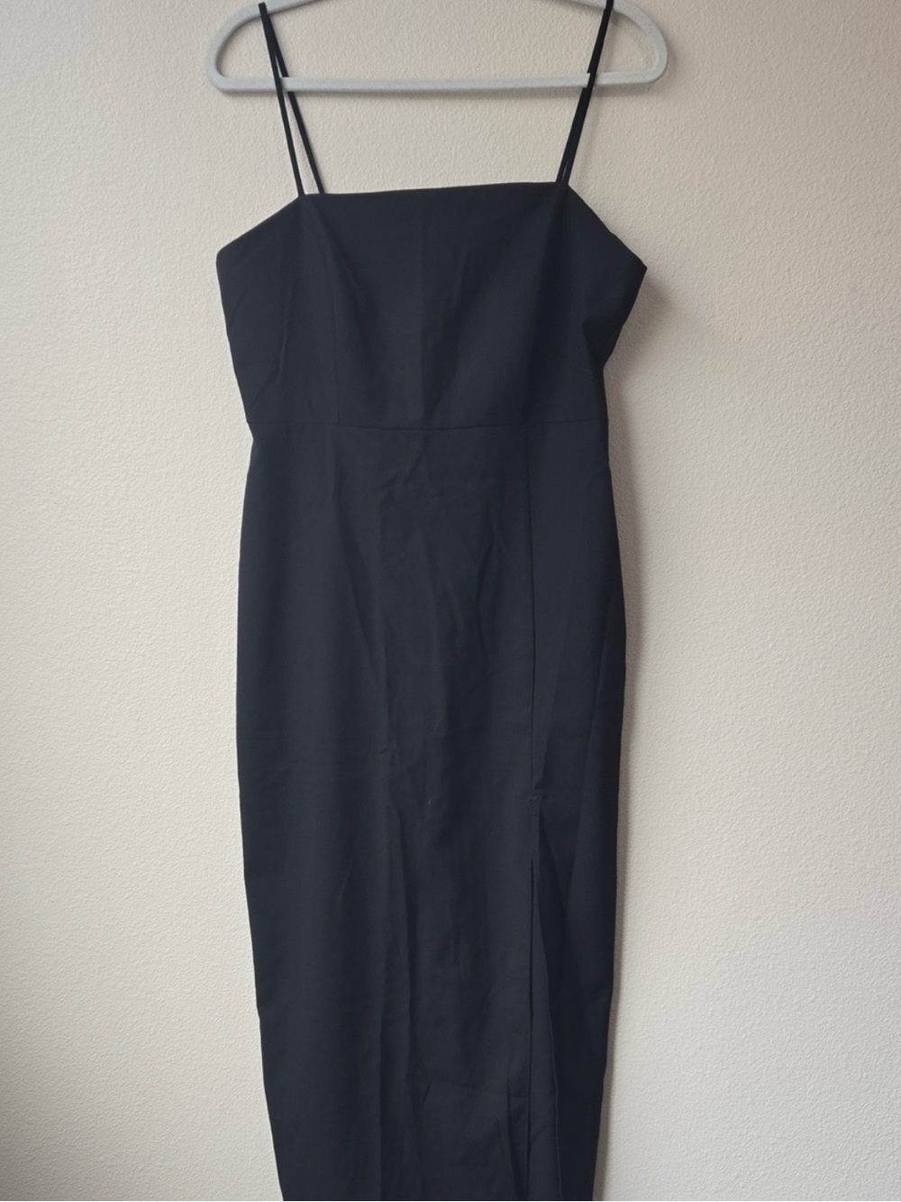 Zara Black Spaghetti-Strap Midi Dress